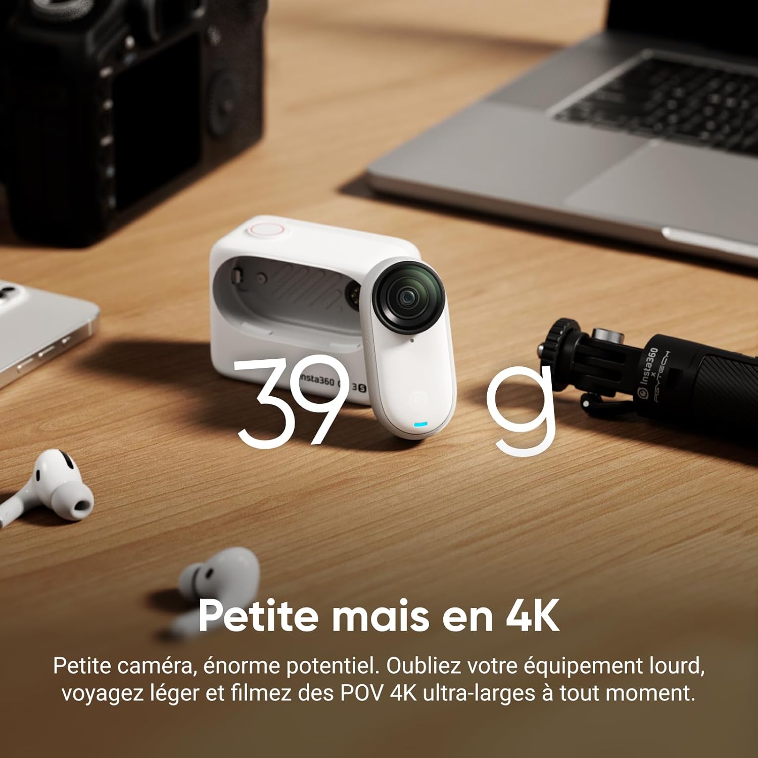 Thumbnail 1 de Insta360 GO 3S Pack Aquatique (128 Go) – Petite caméra POV 4K, étanche et légère