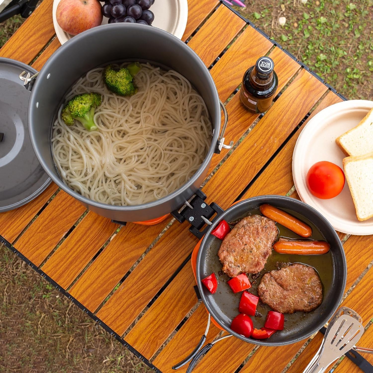 Thumbnail 5 de QSMYUYE 2 Burner Folding Camping Gas Stove with Piezo Ignition (Adjustable Burners)