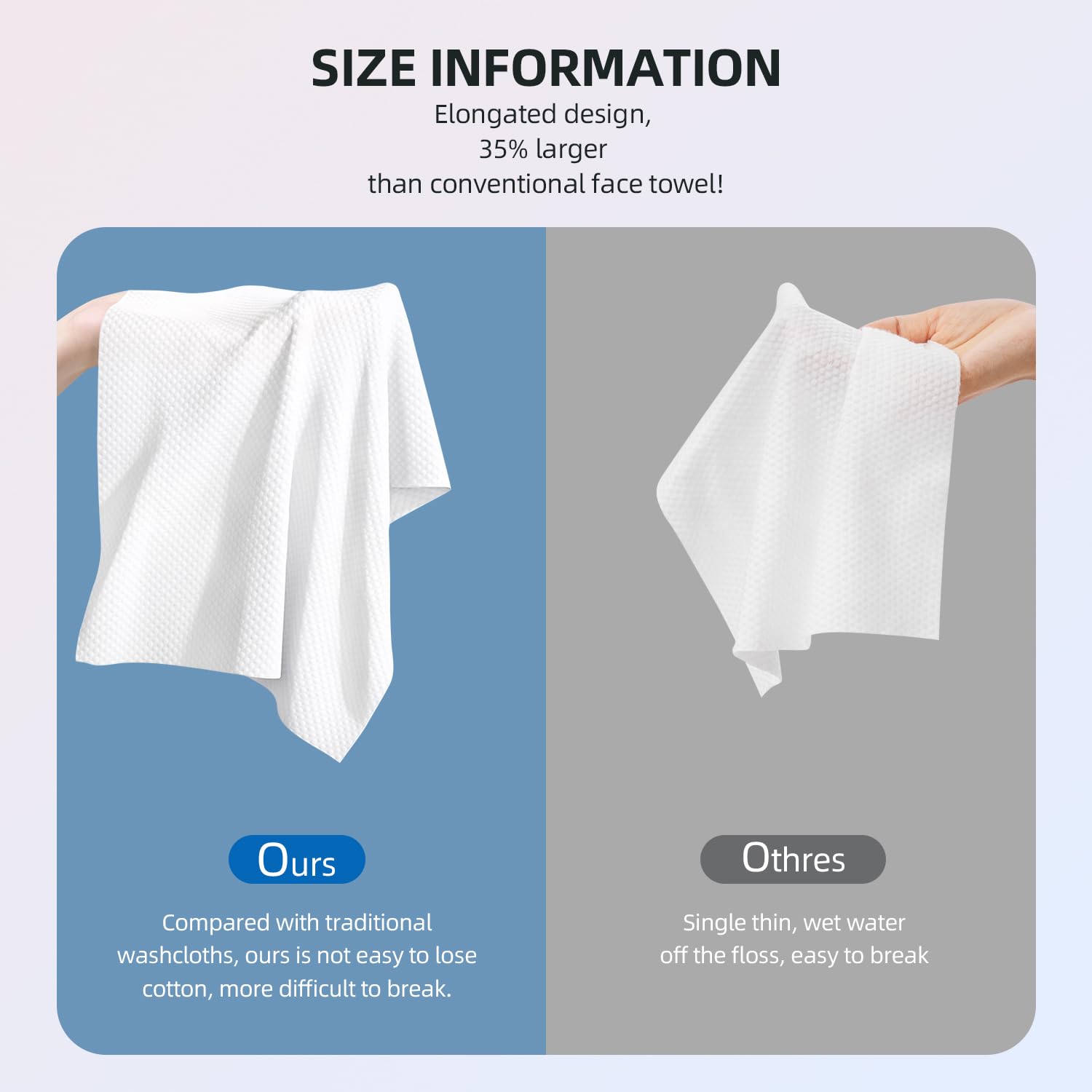 Thumbnail 4 de Disposable Face Towels XL 50 Count 🧻