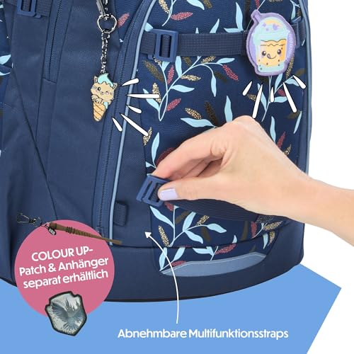 Thumbnail 6 de Coocazoo MATE Schulrucksack Boho Glam, Blau – ergonomisch verstellbar ab der 3. Klasse