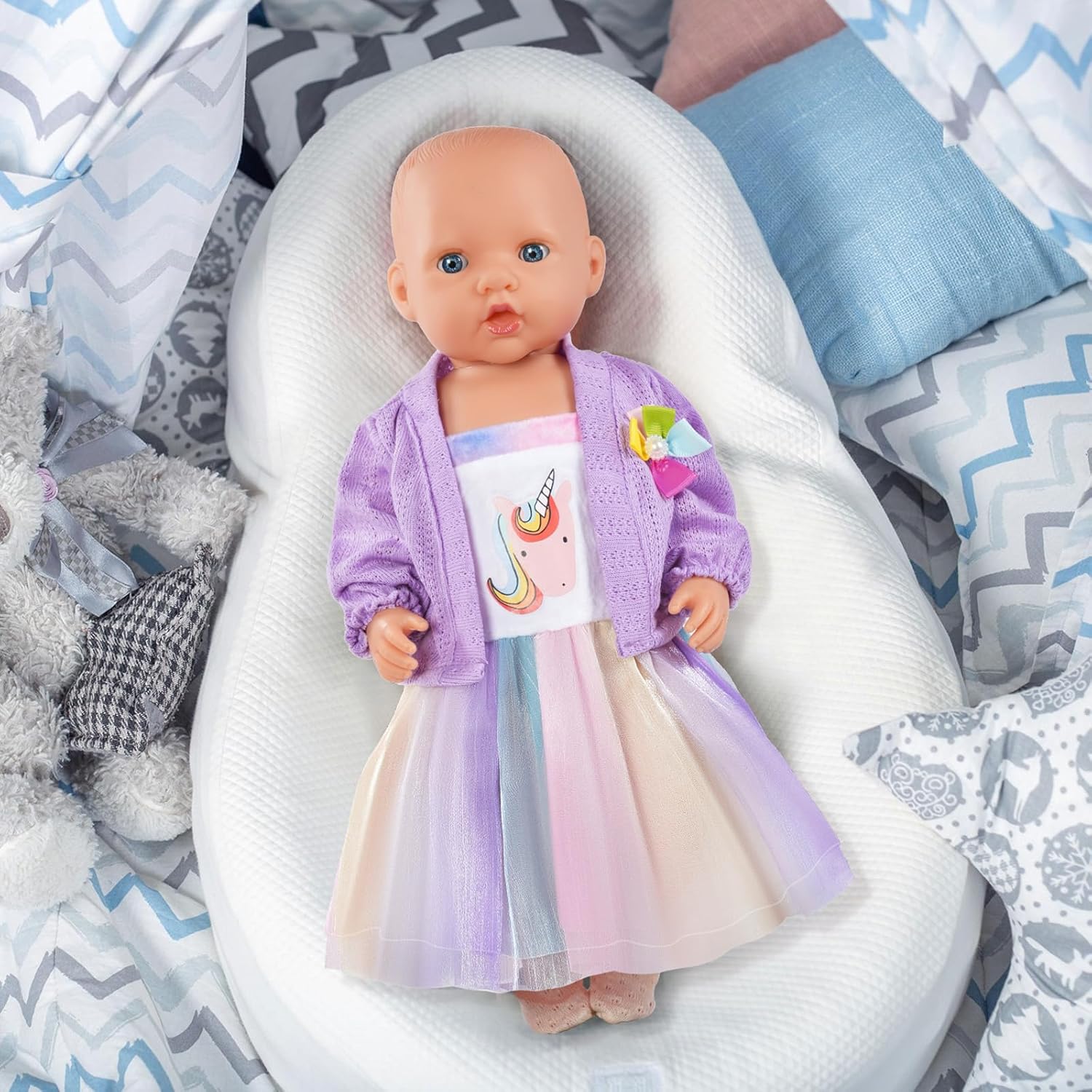 Thumbnail 6 de Ensemble vêtements de poupée Aolso pour poupée 35-45 cm (14-18 pouces) – robe licorne et accessoires