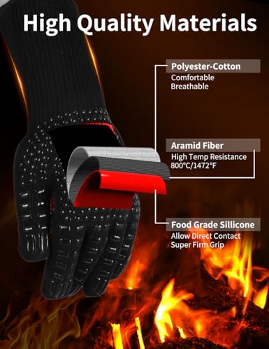 Thumbnail 1 de Beesgarden Grillhandschuhe Hitzebeständig 800°C – XL/XXL, Aramid, Silikon-Griff