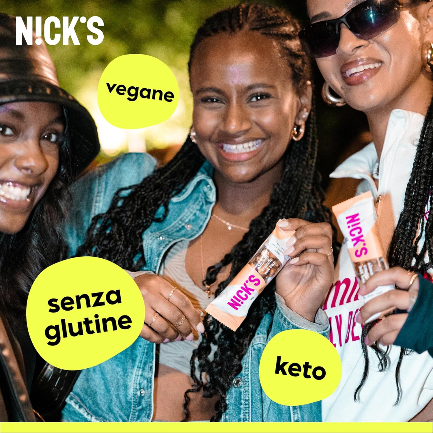 Thumbnail 3 de NICKS Keto Nut Bar Peanut, barretta vegana di arachidi con cioccolato cheto senza zuccheri aggiunti (12x40g)