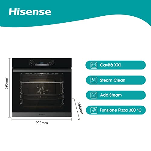 Detalle 2 de Hisense BSA65226AB: Forno Multifunzione Termoventilato con Vapore, Cavità XXL 77L