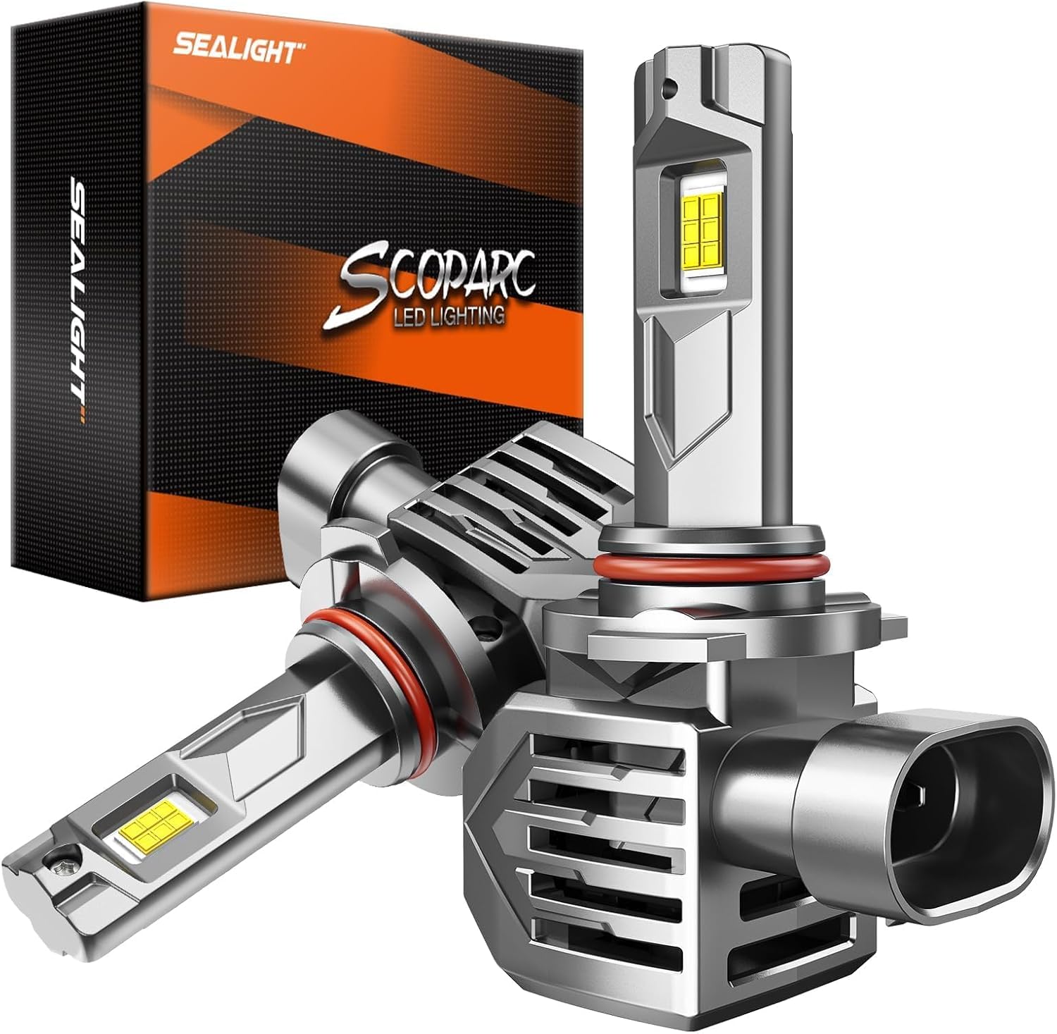 Detalle de SEALIGHT 9005 Headlight Bulbs for ATVs & Powersports — Brightest, 60,000H Lifespan, 60000LM, 1:1 Plug-N-Play (Pack of 2)