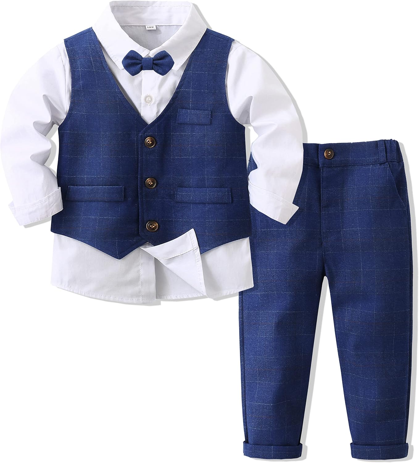 Detalle de Boys 3Pcs Casual Suit set with Bowtie