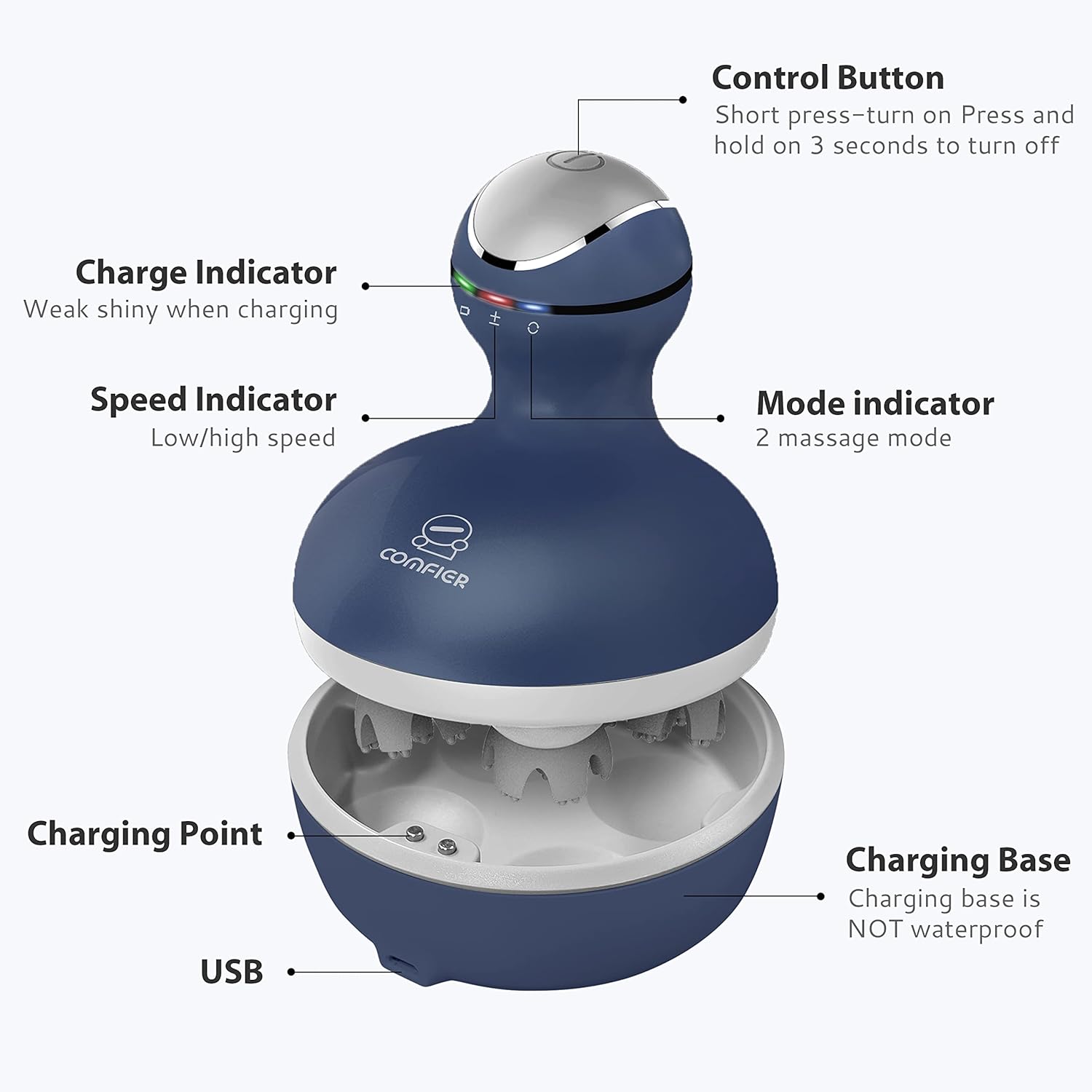 Thumbnail 4 de COMFIER Cordless Scalp Massager for Pets