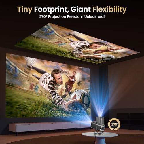 Thumbnail 5 de finade Proyector Portátil 1080P con WiFi 6, Bluetooth 5.4 y Android 12.0 (compatibilidad 4K)