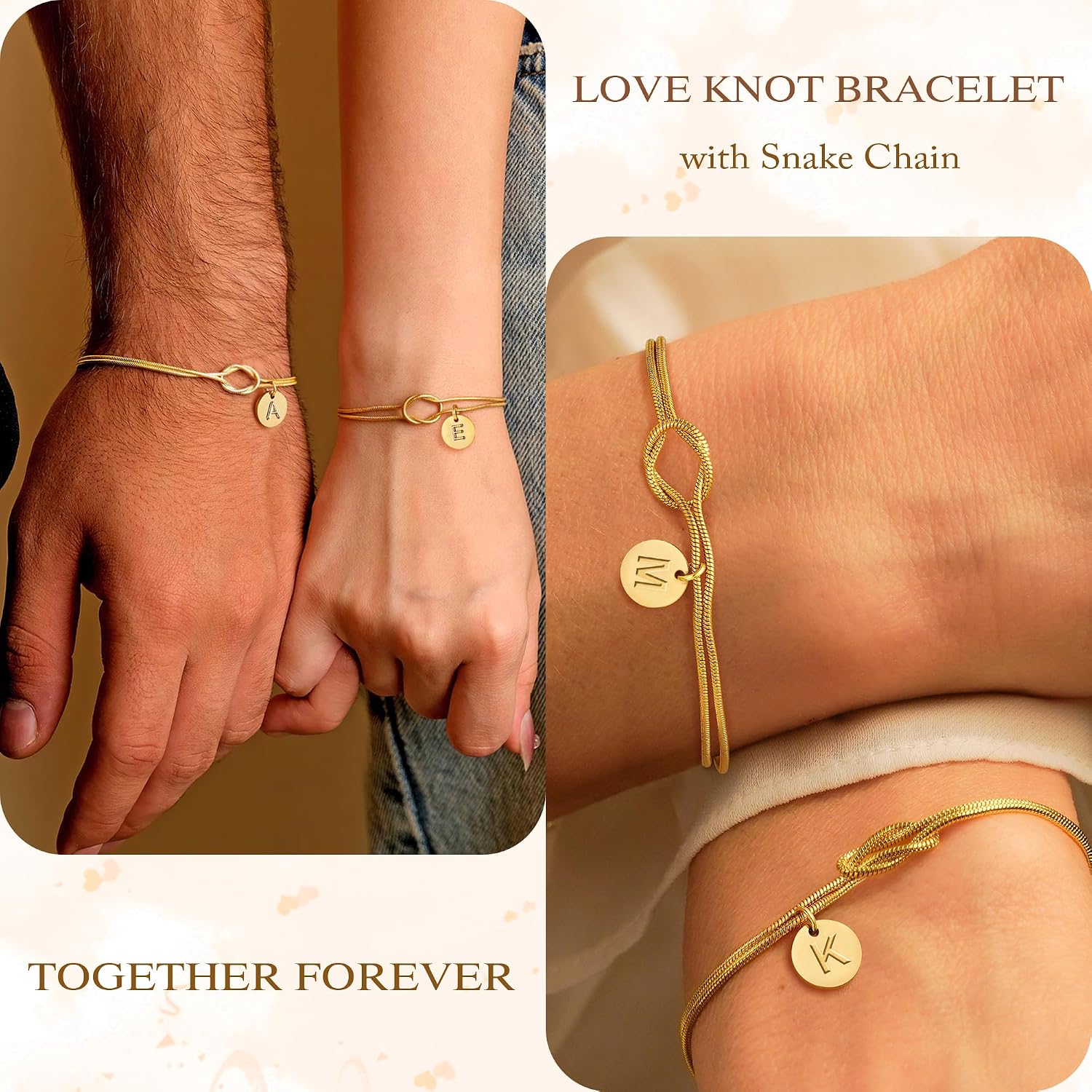 Thumbnail 3 de Turandoss Love-Knot-Armband Damen vergoldet (14K) – Geschenk zu Ostern