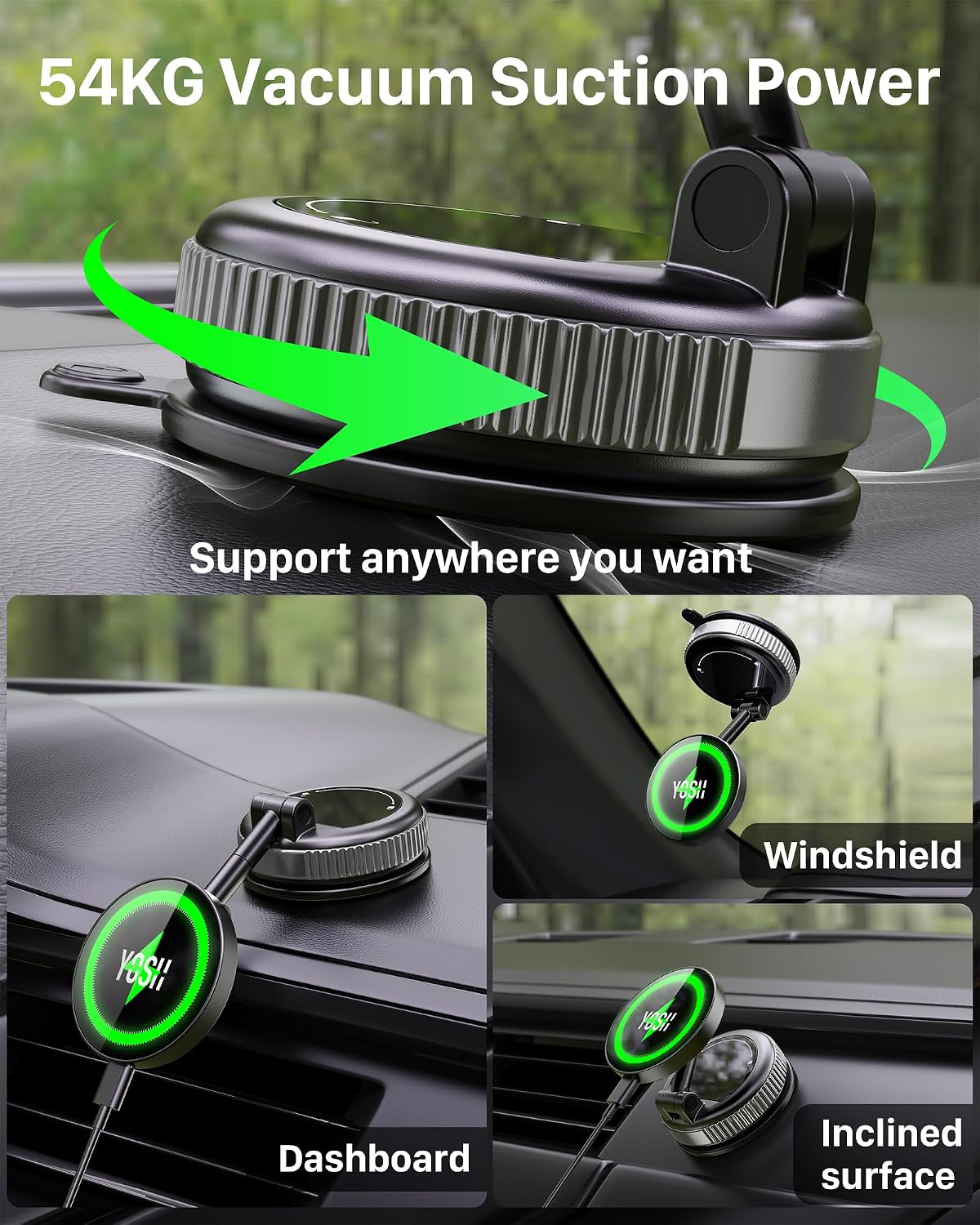 Thumbnail 6 de YOSH Magsafe Car Mount Charger 15W