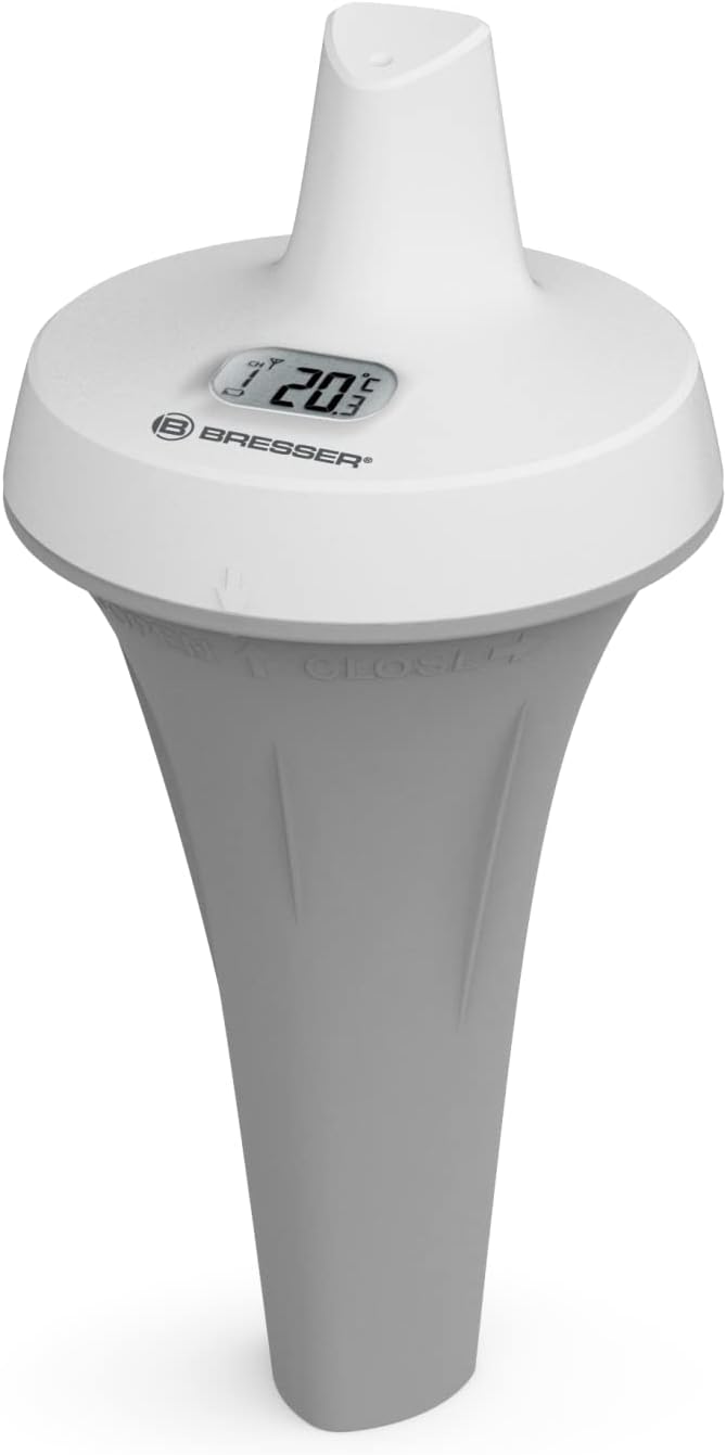 Detalle de Bresser Poolthermometer zur Wasser-Temperaturmessung – Zusatzsensor oder Stand-Alone-Lösung (Weiß)