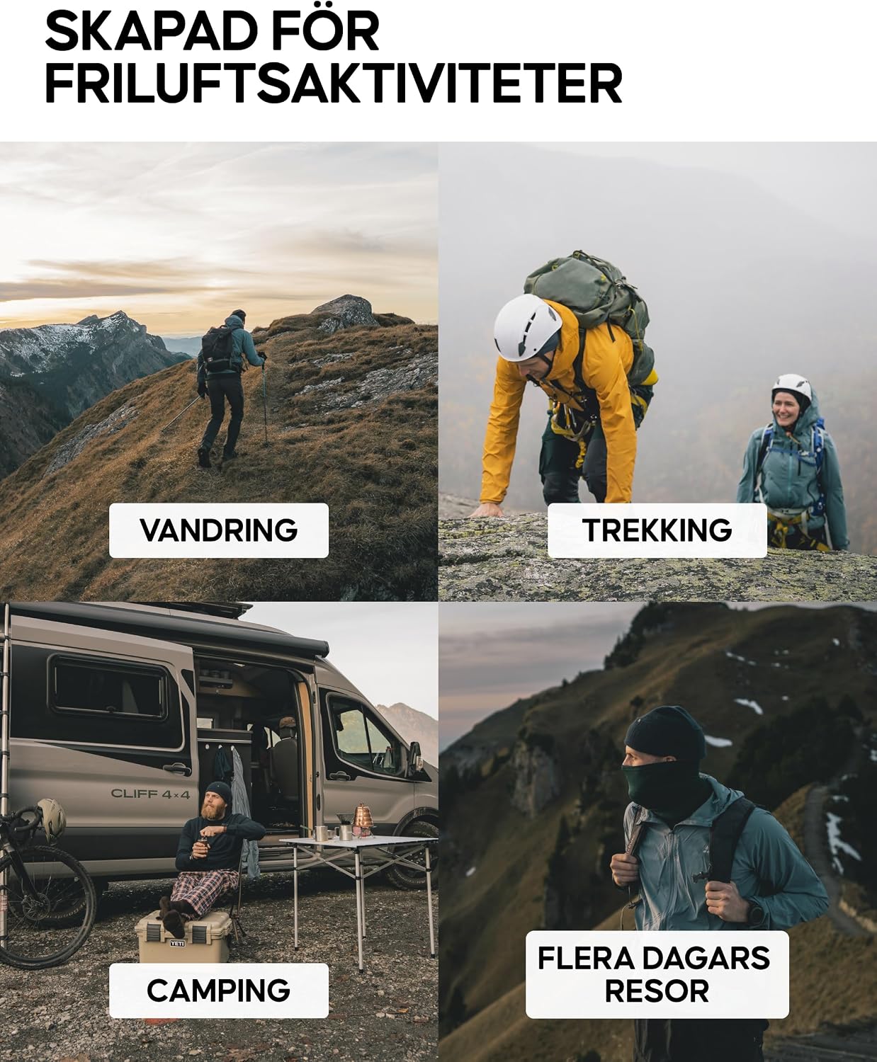 Detalle 2 de DANISH ENDURANCE knähöga vandringsstrumpor i merinoull med dämpning
