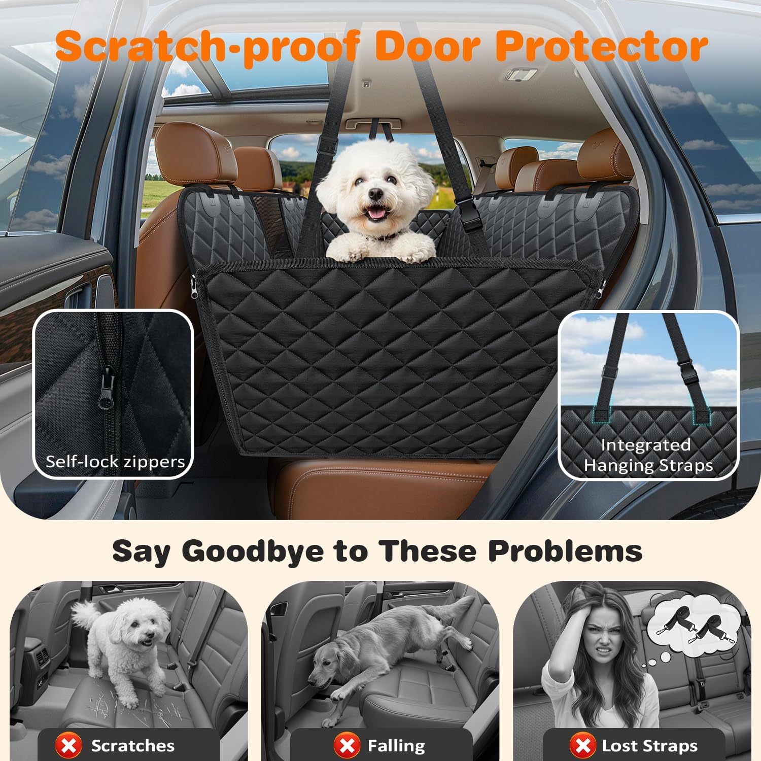 Detalle de URPOWER Dog Seat Cover 600D Oxford