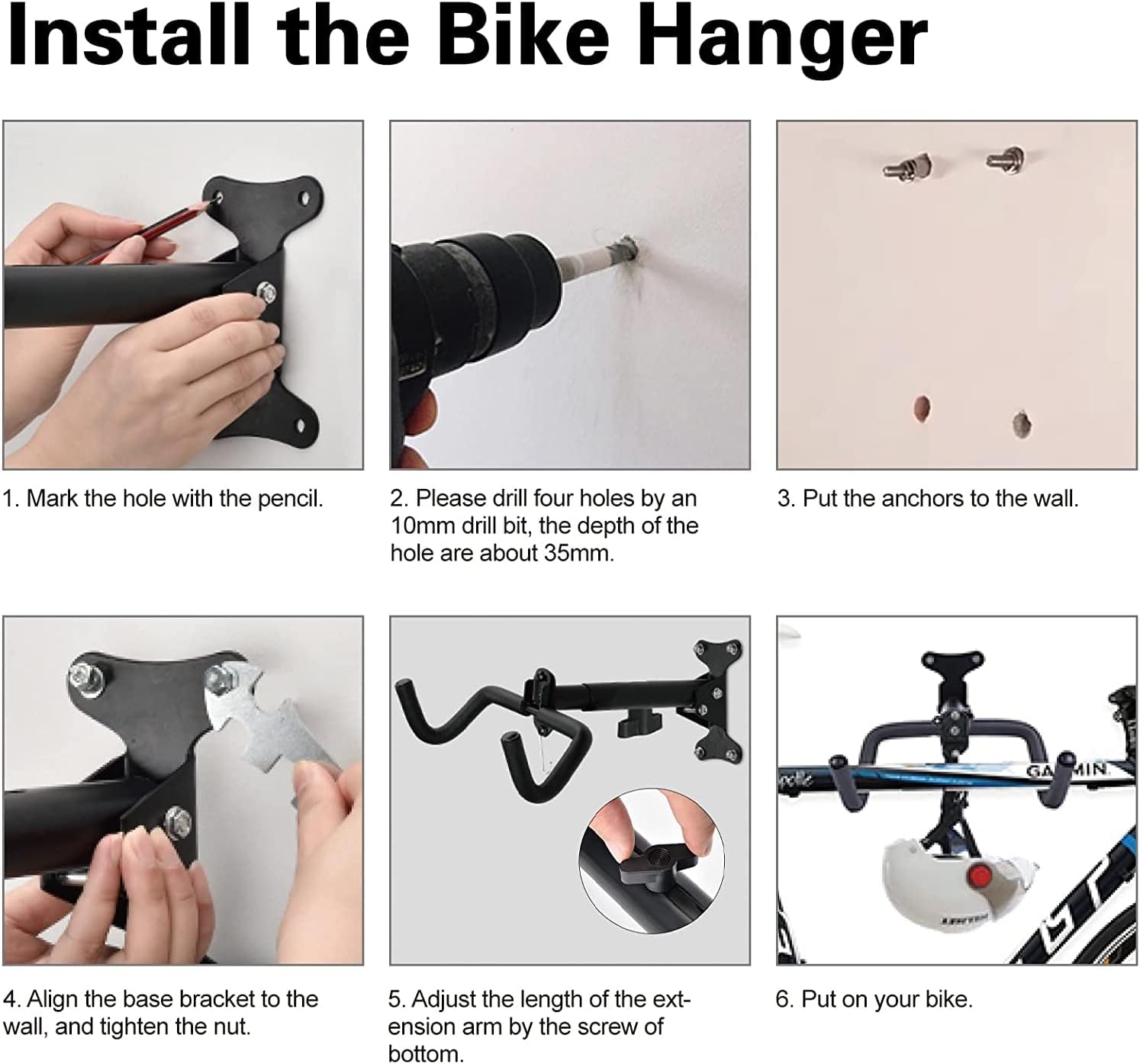 Thumbnail 8 de CYFIE Soporte Pared Plegable para Bicicleta 🚲 Acolchado y Ajustable