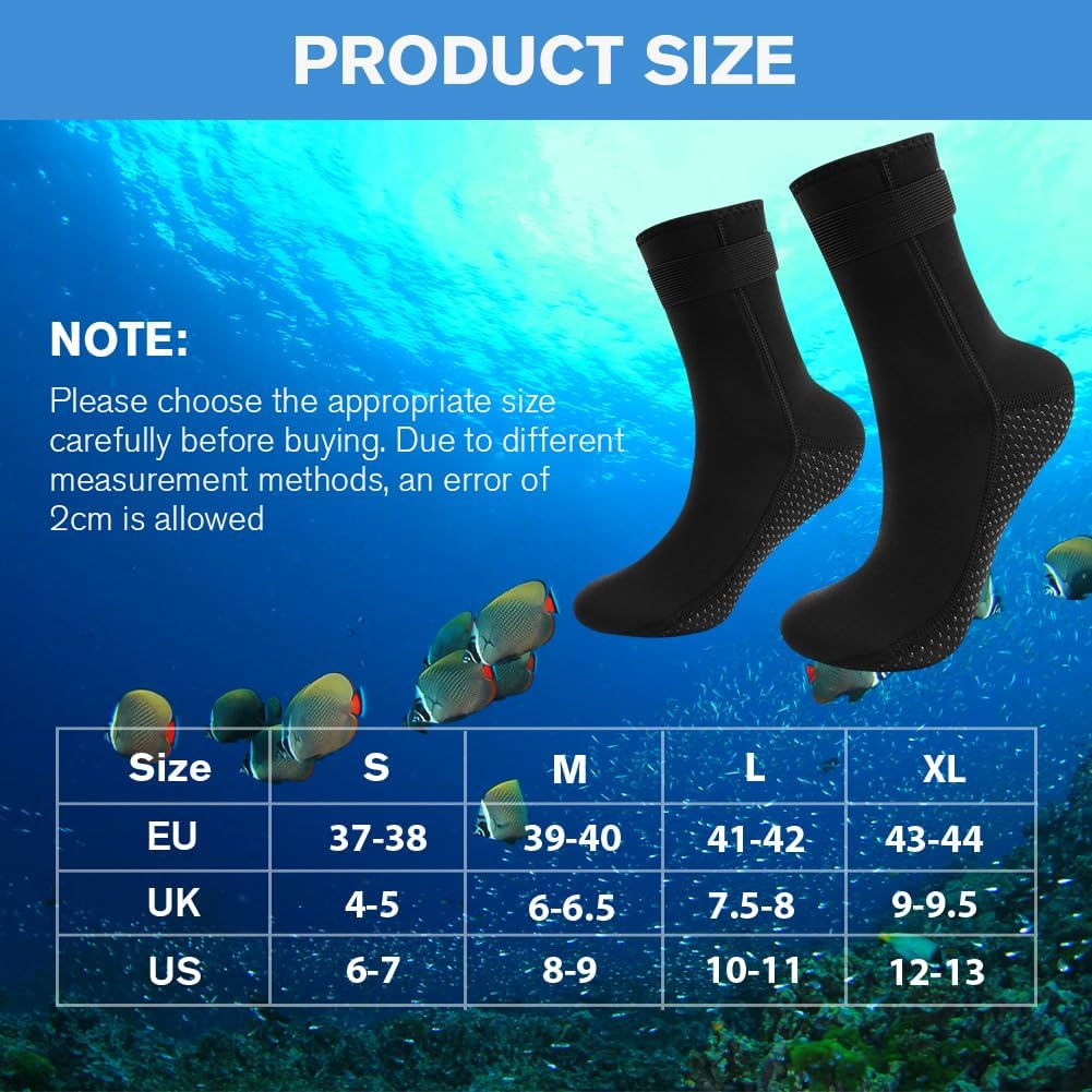 Thumbnail 1 de Flintronic Chaussettes de plongée en néoprène 3 mm – antidérapantes pour femmes et hommes