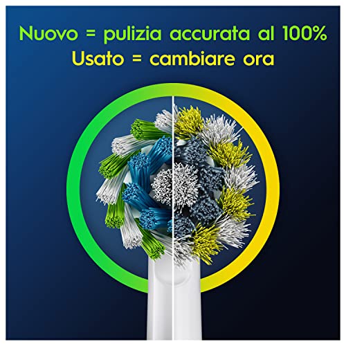 Detalle 1 de Oral-B Testina di Ricambio PRO Cross Action Bianca – Confezione da 12 Testine