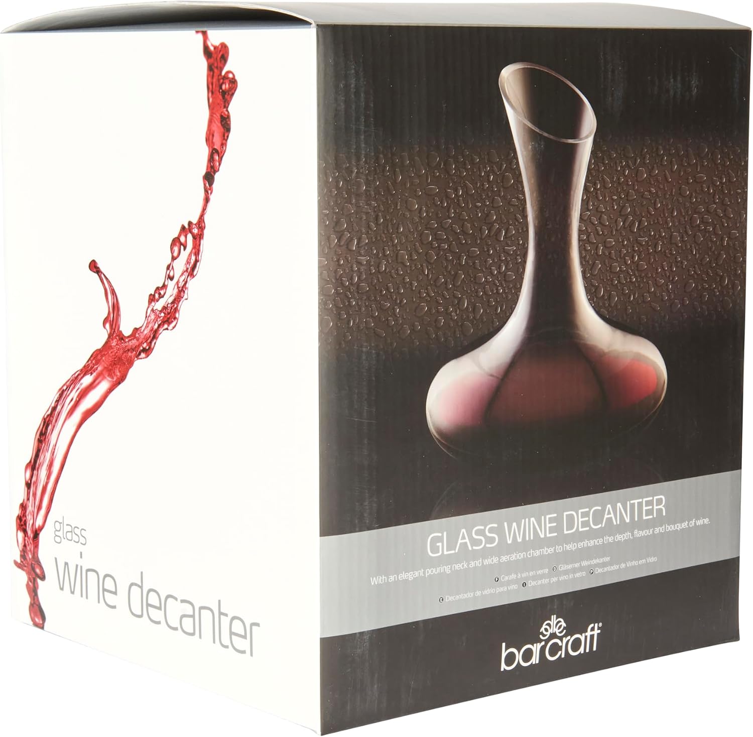 Thumbnail 6 de BarCraft Wine Decanter, 1.5 Litre Wide-Base Glass Carafe