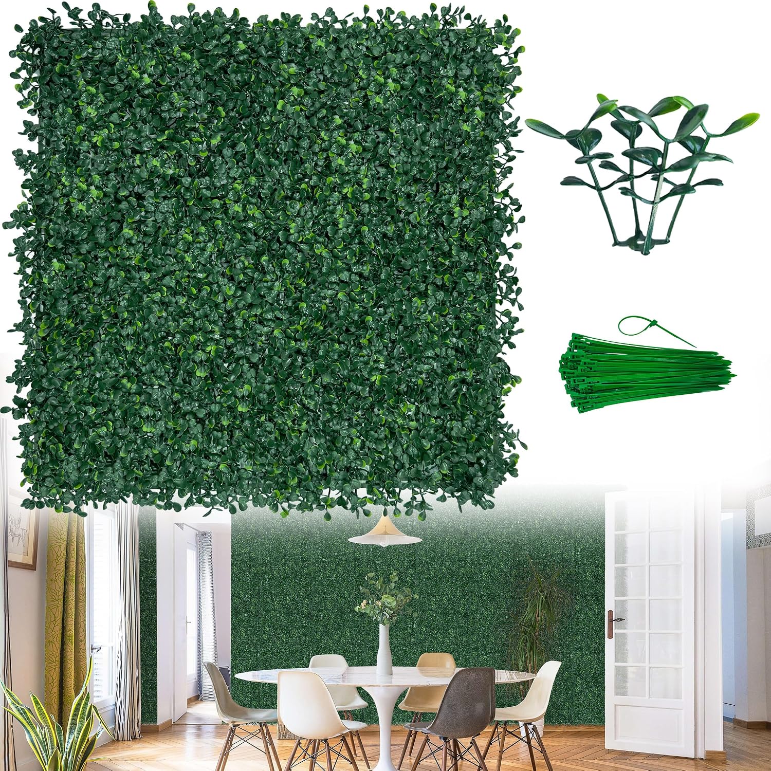 Detalle de ODTORY Boxwood Hedge Panels 72.5 sqft