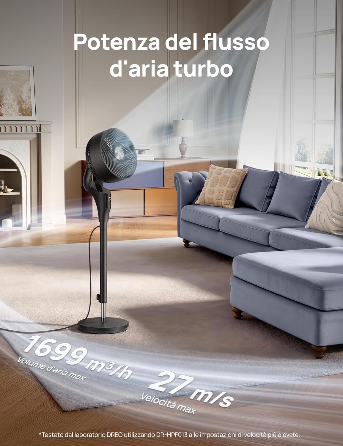 Thumbnail 2 de Dreo Ventilatore a piantana silenzioso per camera da letto con oscillazione 90° e timer 8H