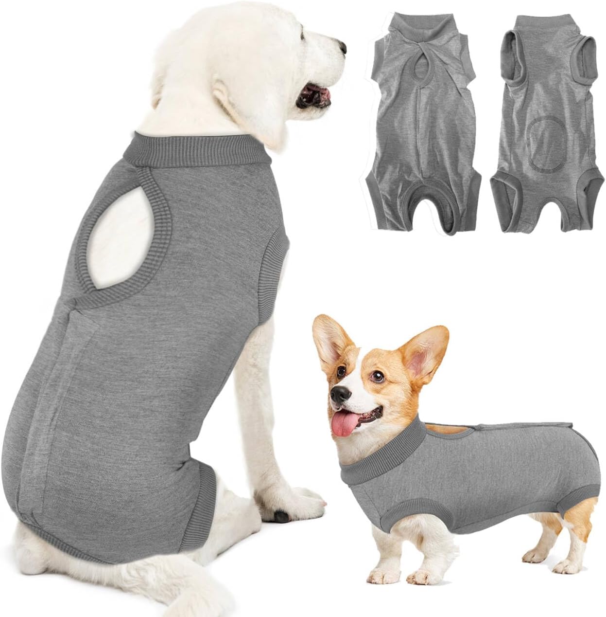 Detalle de Eyein Dog Surgery Recovery Suit XXL — Adjustable, Comfortable Post-Surgery Onesie