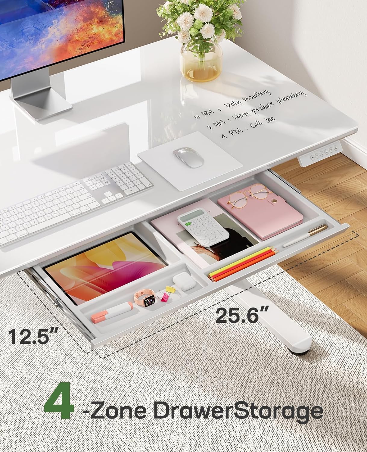 Thumbnail 2 de Marsail Glass Standing Desk 37 x 22 Inches