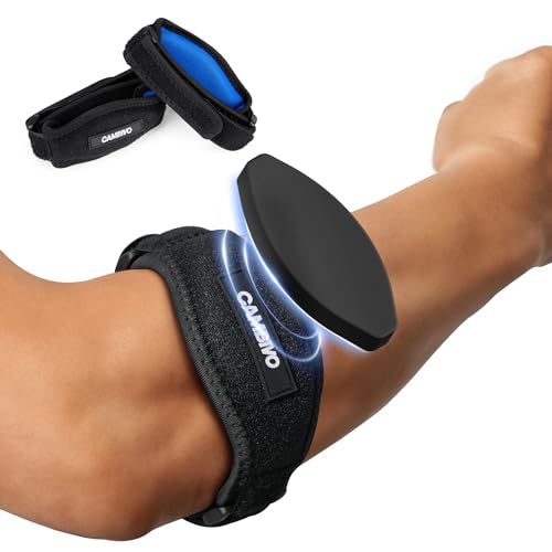 CAMBIVO 2x Codera Epicondilitis: Compresión ajustable y antideslizante para codo Tenista y golfista