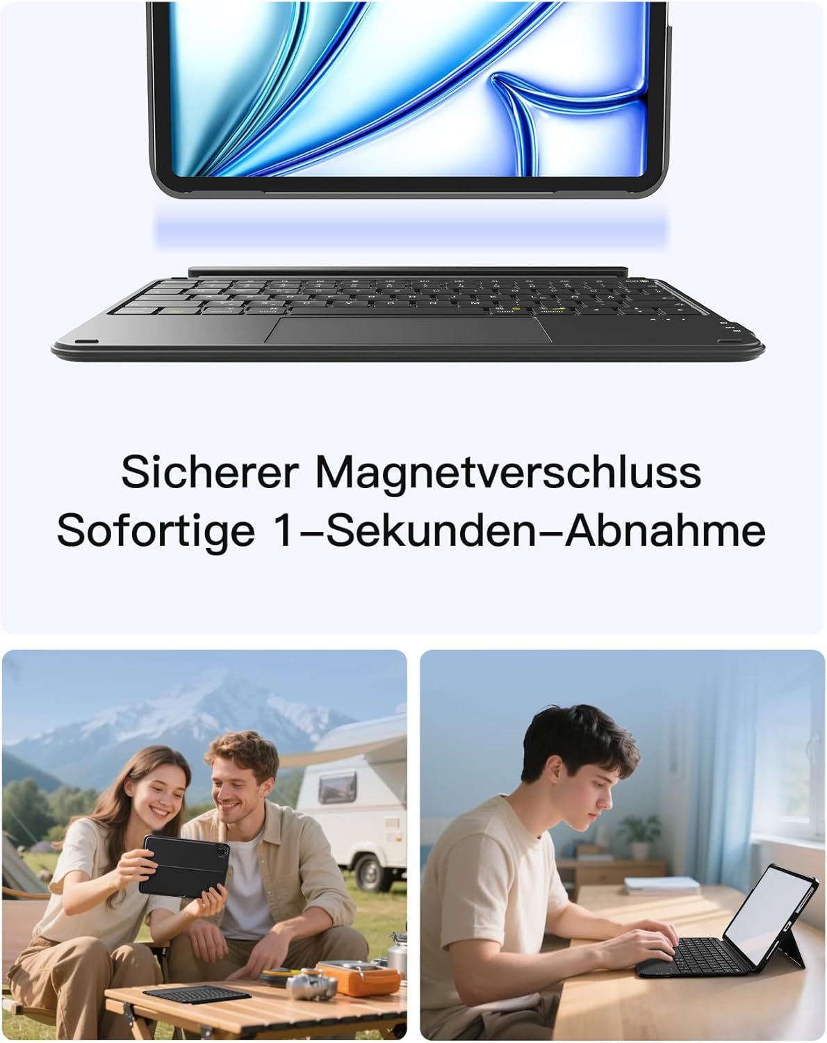 Detalle 1 de Inateck AceTouch KB04122 Tastaturhülle für iPad 11
