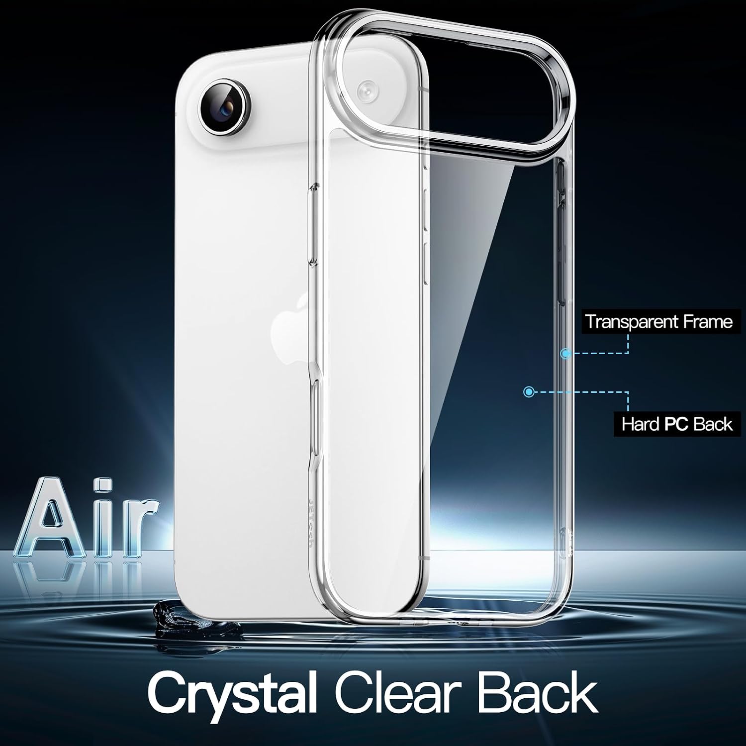 Detalle de JETech Case for iPhone Air 6.5-inch Clear