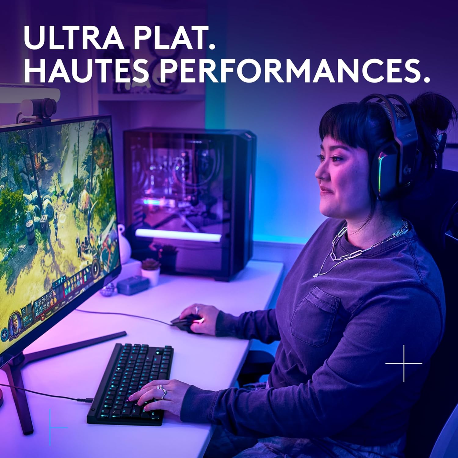 Thumbnail 1 de Logitech G G515 TKL — clavier gaming ultra-plat filaire AZERTY noir à touches PBT double couche et RVB personnalisable