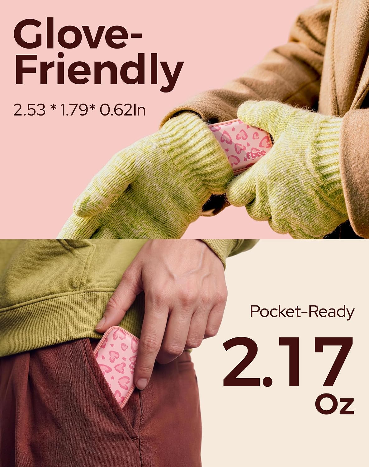 Thumbnail 3 de Fbee N6 Rechargeable Hand Warmers, 2-Pack with 3 Heat Levels