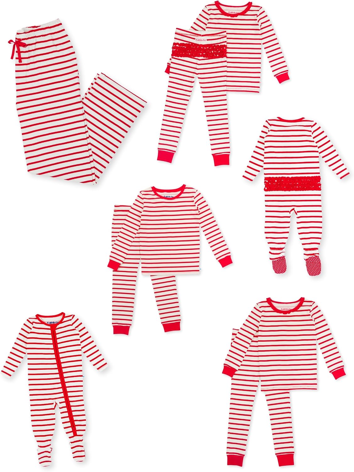 Detalle de RuffleButts Toddler Footie Pajamas Modal Blend