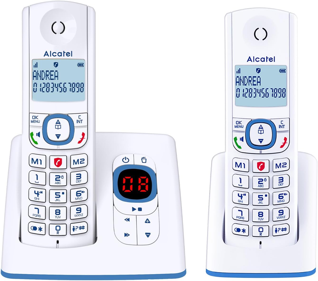 Detalle de ALCATEL F530 Voice Duo — Téléphone Fixe Sans Fil DECT avec Répondeur et Grand Écran