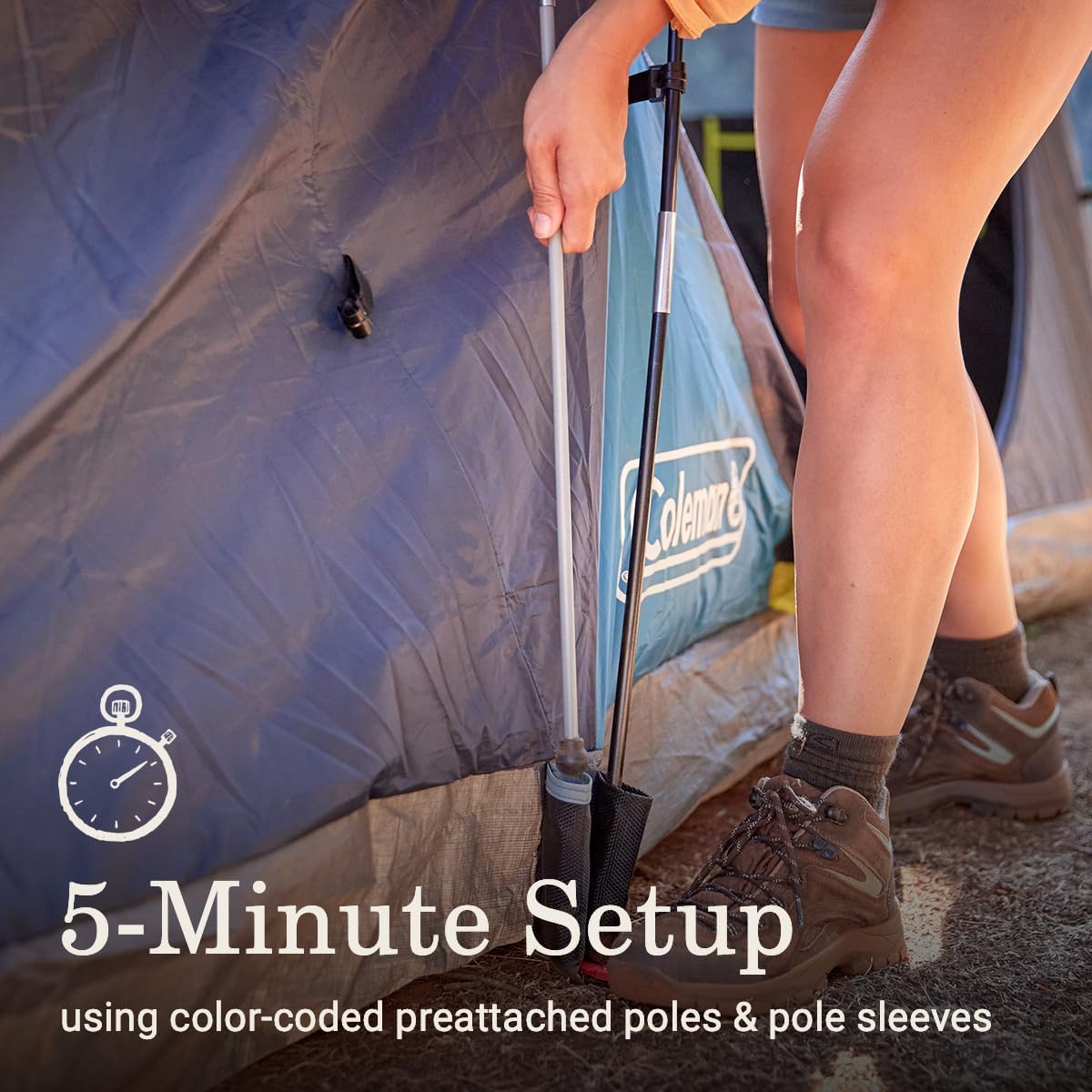 Thumbnail 2 de Coleman Skydome Dark Room Tent 4/6/8/10 Person — 5-Minute Setup, 90% Sunlight Blocking