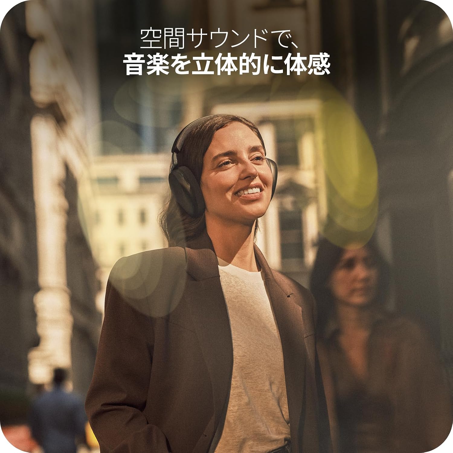 Detalle de Jabra Evolve3 85 UC ワイヤレスヘッドセット、適応型ANC・AI音声処理・折りたたみ式、Link 390c付