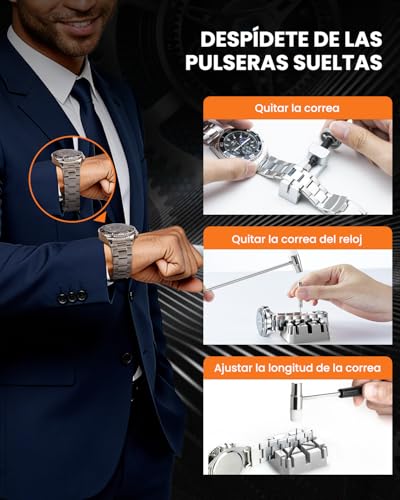 Thumbnail 3 de Eventronic Herramientas Relojero: kit completo para cambiar pilas, ajustar correas y quitar eslabones