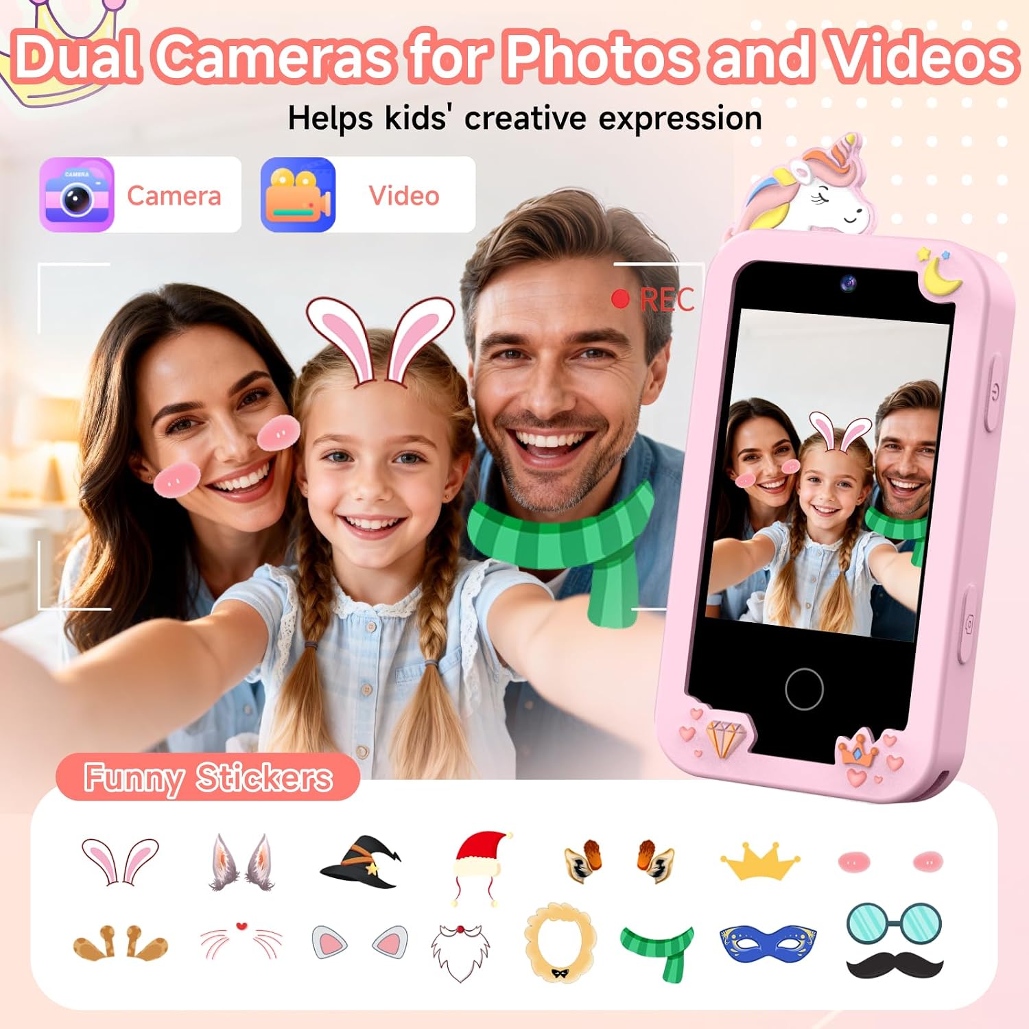 Detalle de Kids Touchscreen Learning Phone for Ages 3‑9