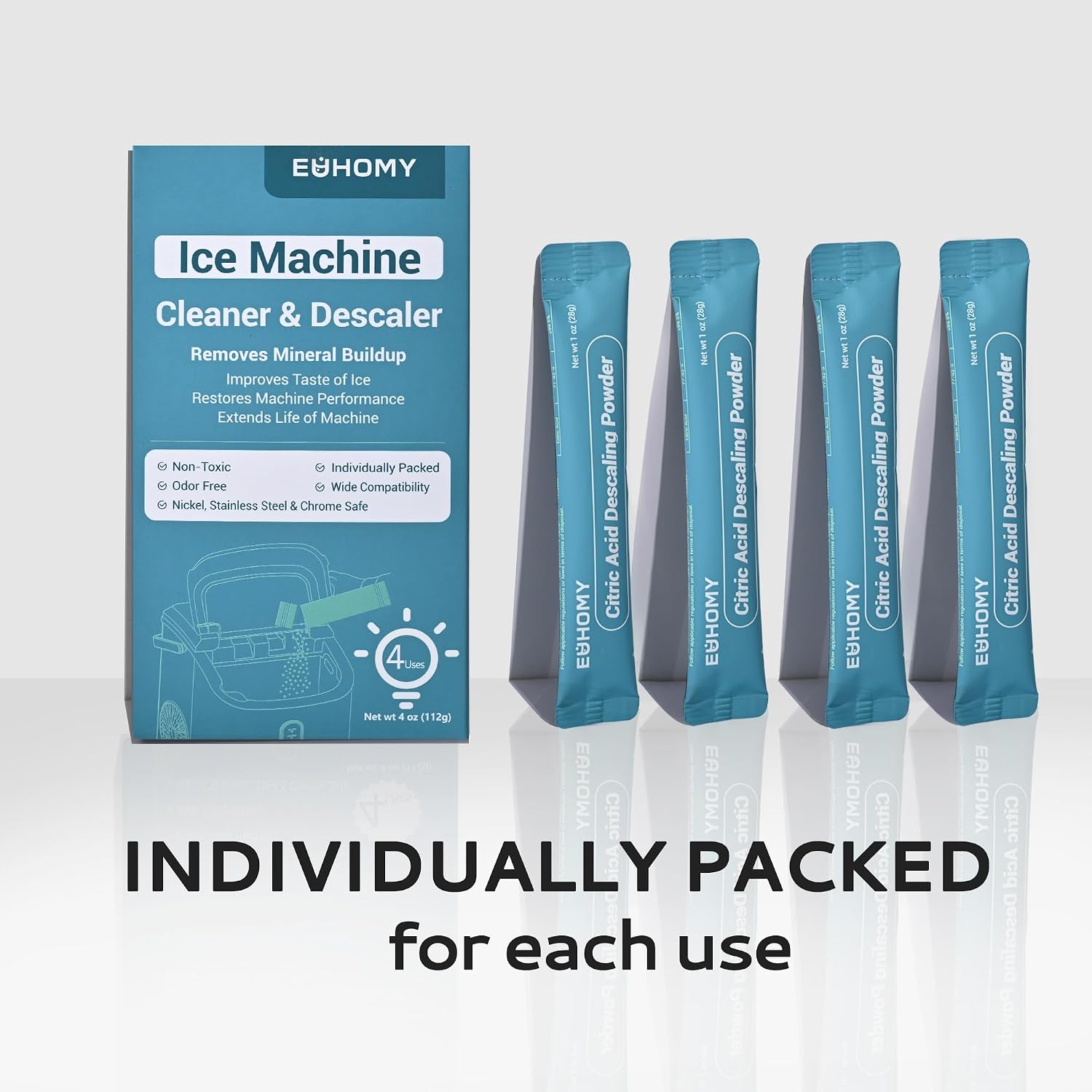 Thumbnail 6 de EUHOMY IMCP-P4 Ice Maker Cleaner & Descaler, 4 Individually Packed Uses