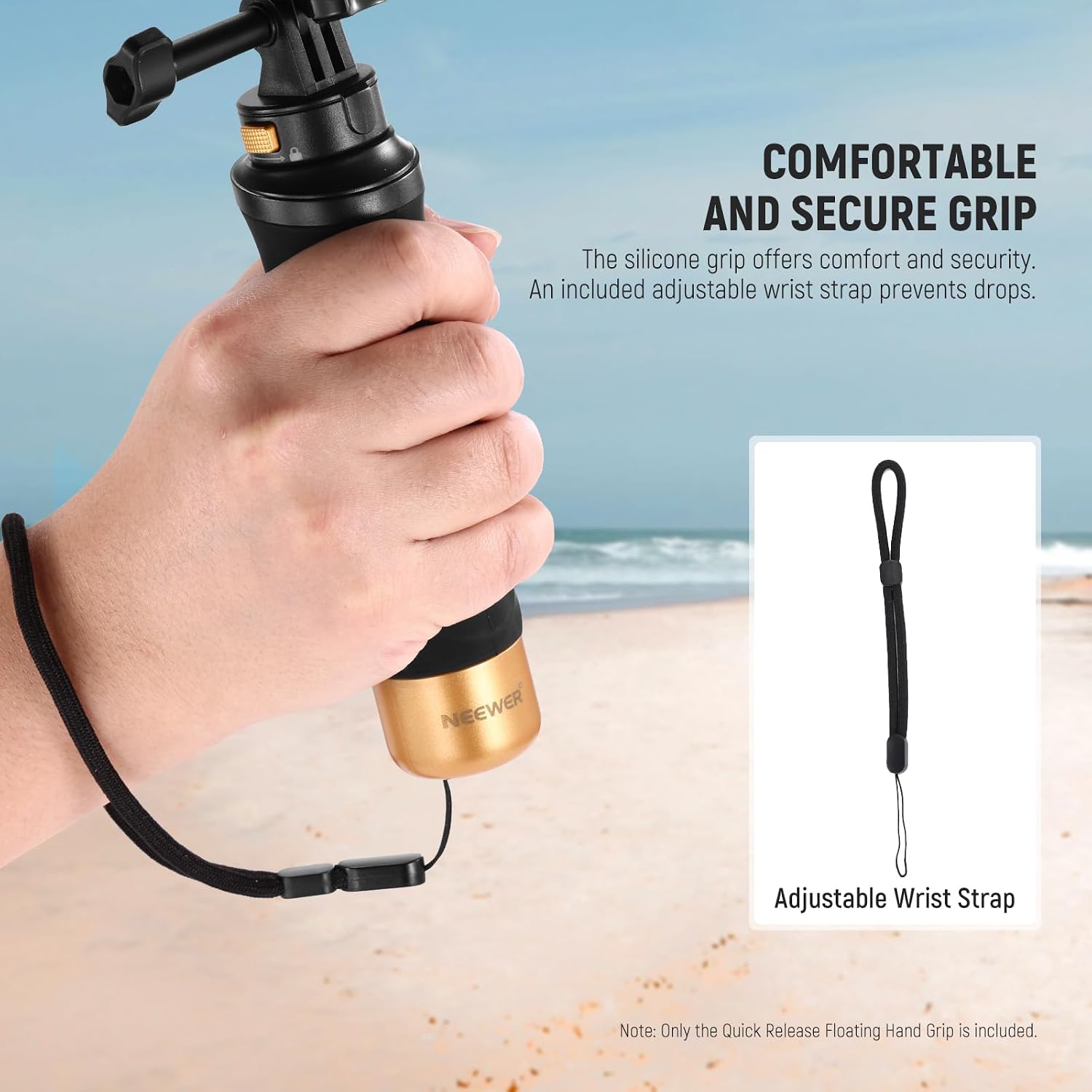 Thumbnail 2 de NEEWER Quick Release Floating Hand Grip for Action Camera (GP23) – Water-Ready Floating Handle with Detachable Mount