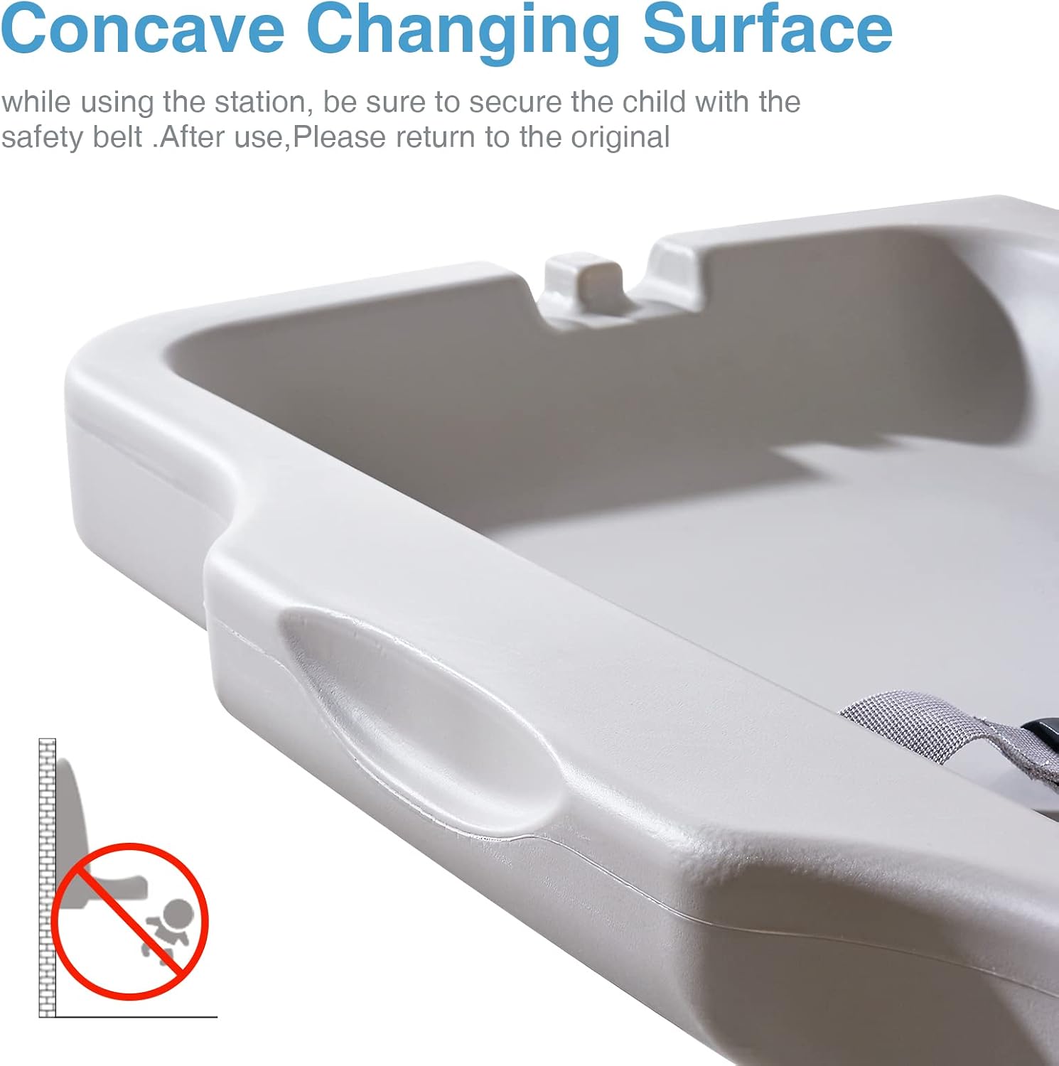 Thumbnail 3 de Modunful Horizontal Baby Changing Station/Table and Sign (Wall Mounted) – Safe, Space-Saving Changing Unit