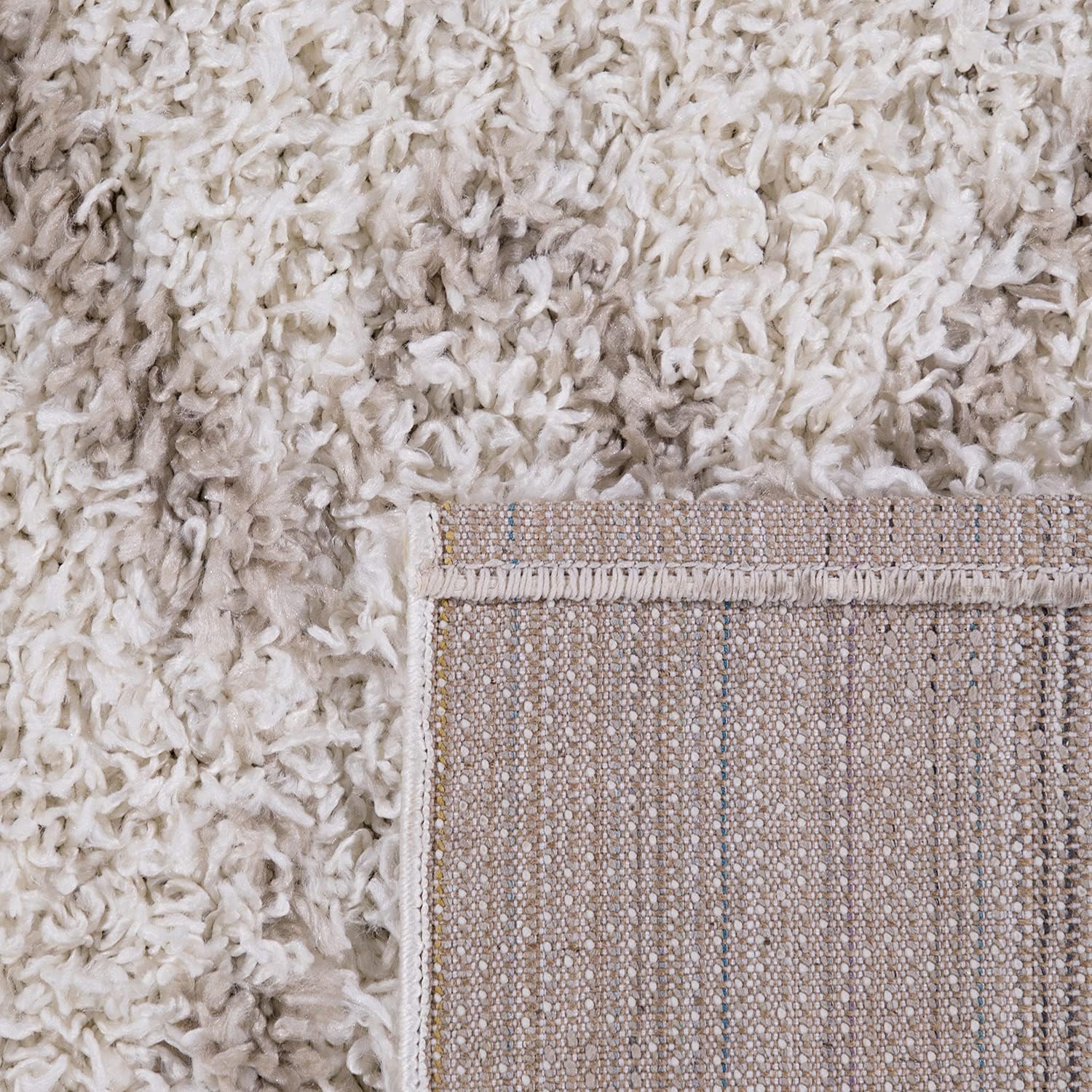 Detalle 2 de Paco Home Alfombra Shaggy Crema Beige 80cm Boho Escandinava