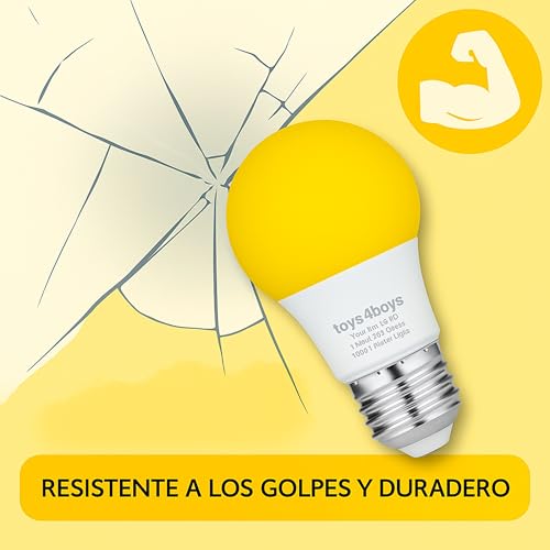 Detalle de Toys4Boys Bombilla LED Ámbar E27: Luz cálida, ojos felices y descanso suave