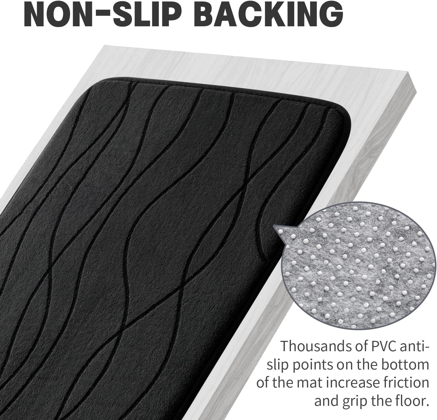 Thumbnail 5 de YIHOUSE Memory Foam Bath Rug Set 5-Piece