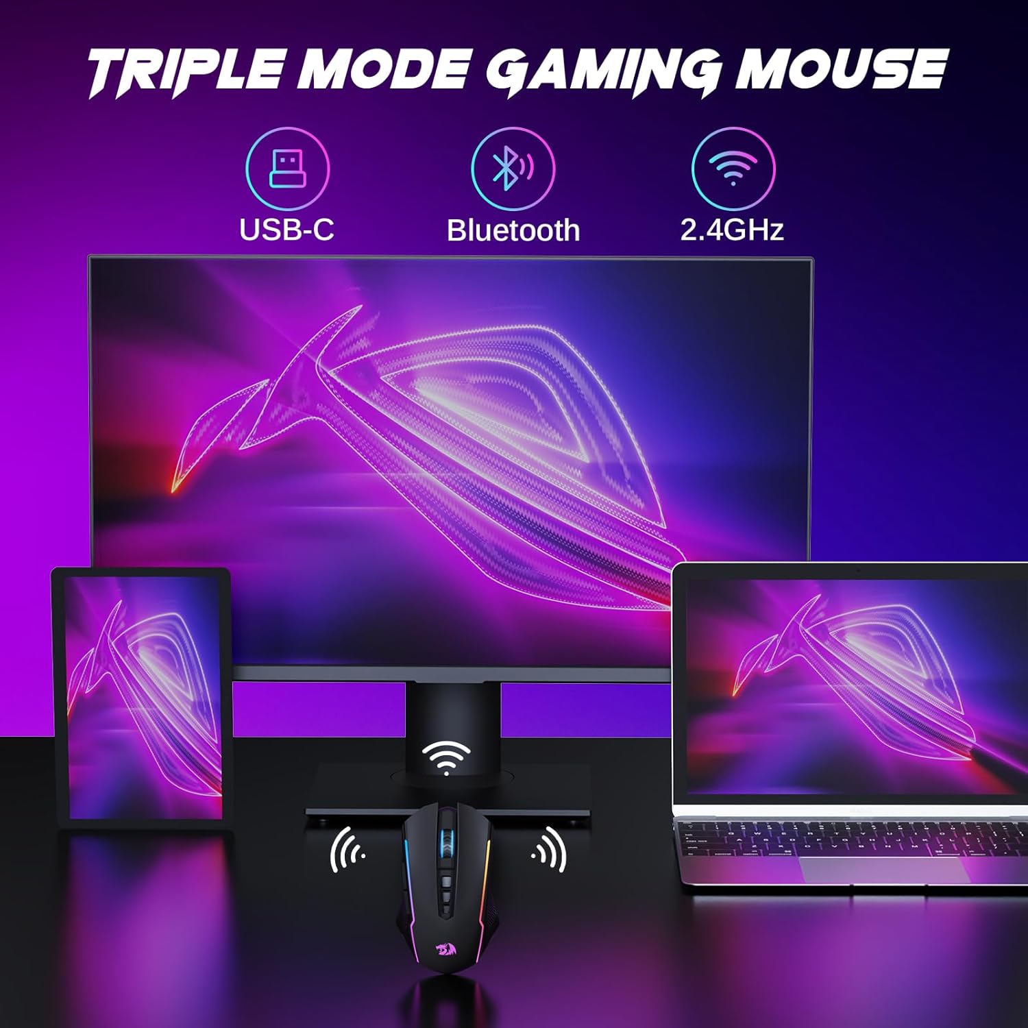 Thumbnail 1 de Redragon M914P Wireless Gaming Mouse 12000DPI