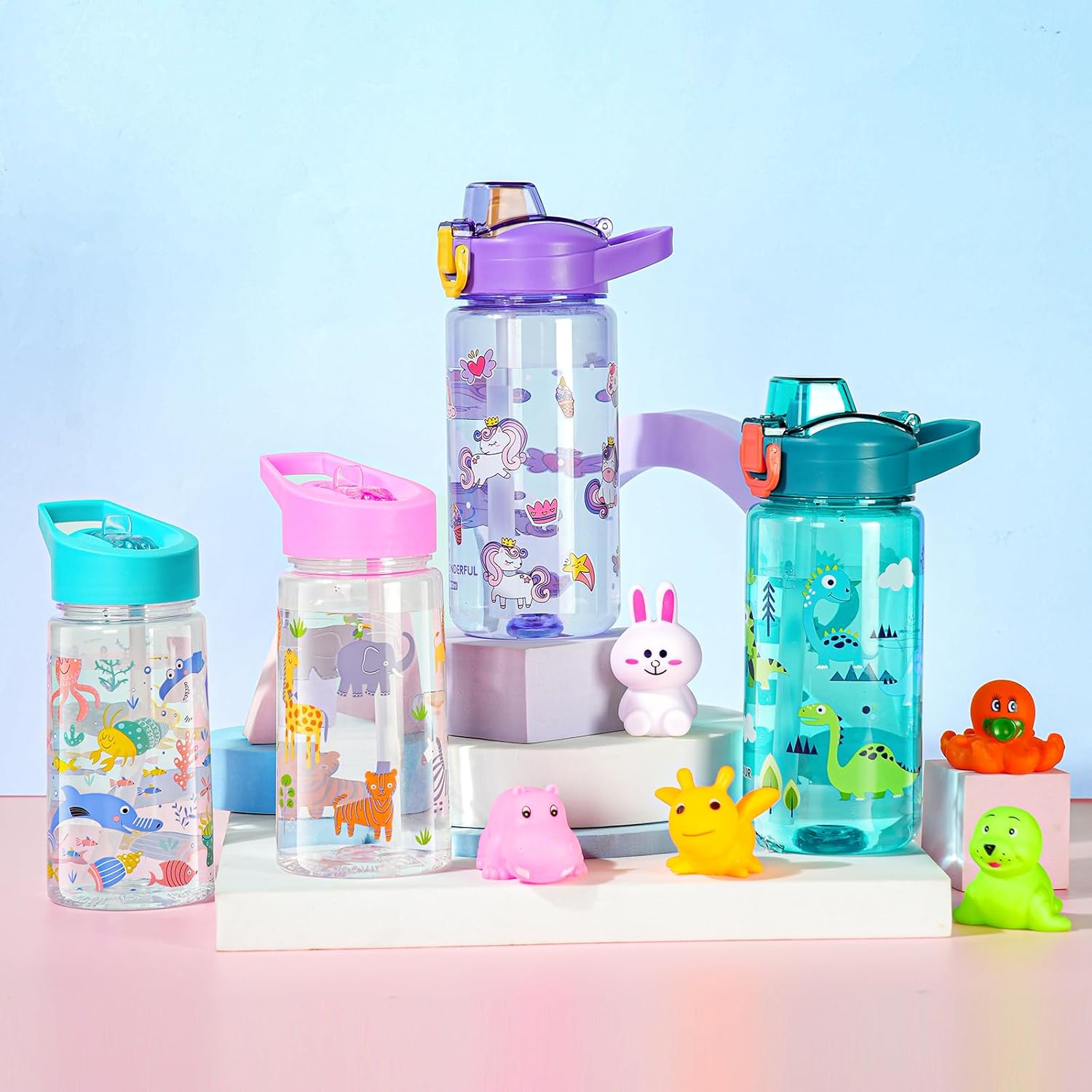 Thumbnail 5 de Flintronic Borraccia Bambini 600ML Unicorn: Tritan sicuro, ampia capacità e design a prova di perdita