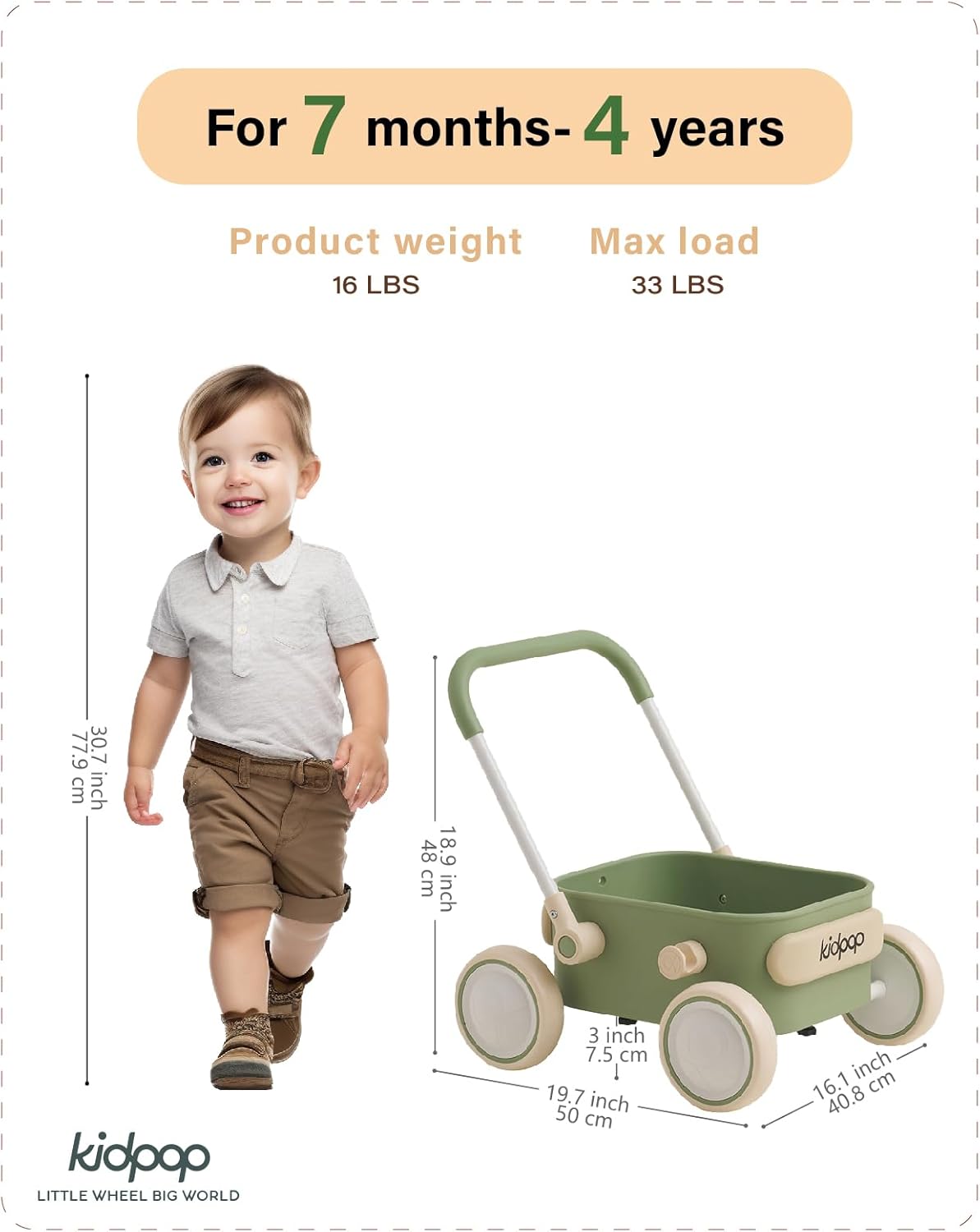 Thumbnail 1 de PULA Baby Push Walker 6-12 months 👶