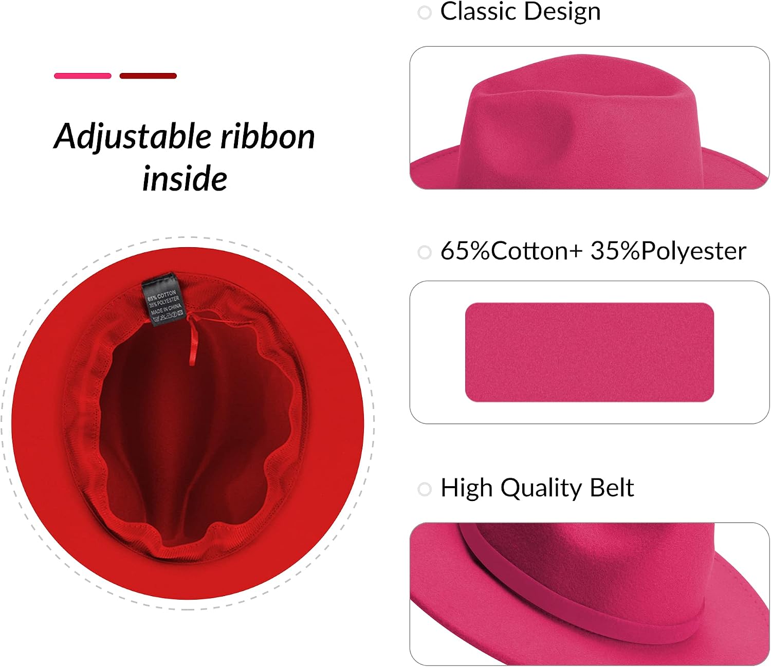 Detalle de KUJUHA Fedora Hat, Cotton-Polyester