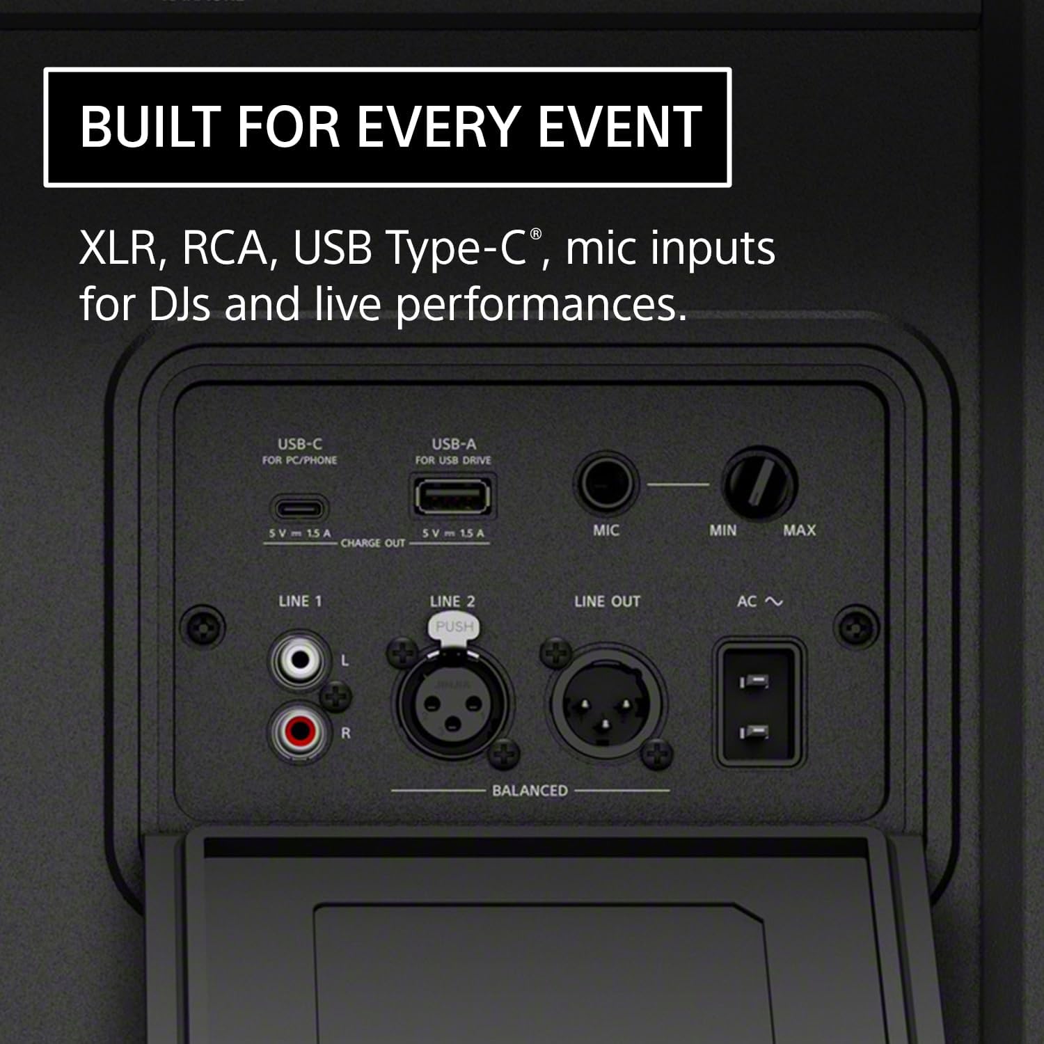Detalle de Sony ULT TOWER 7 SRSULT700 Party Speaker with Karaoke, IPX4 and 30-Hour Battery