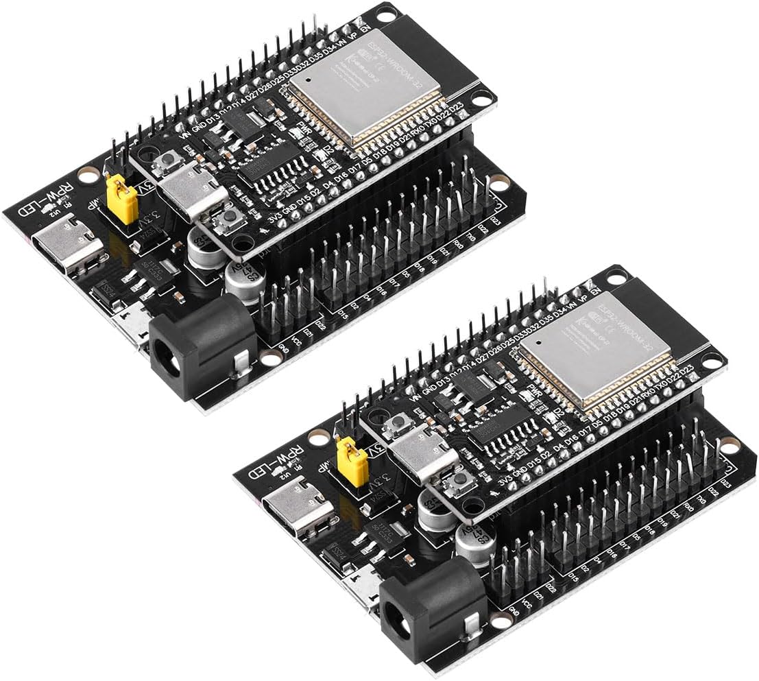 Detalle 2 de 2 Sätze für ESP32S und Terminal Adapter, NodeMcu – Entwicklungsboard mit WLAN und Bluetooth