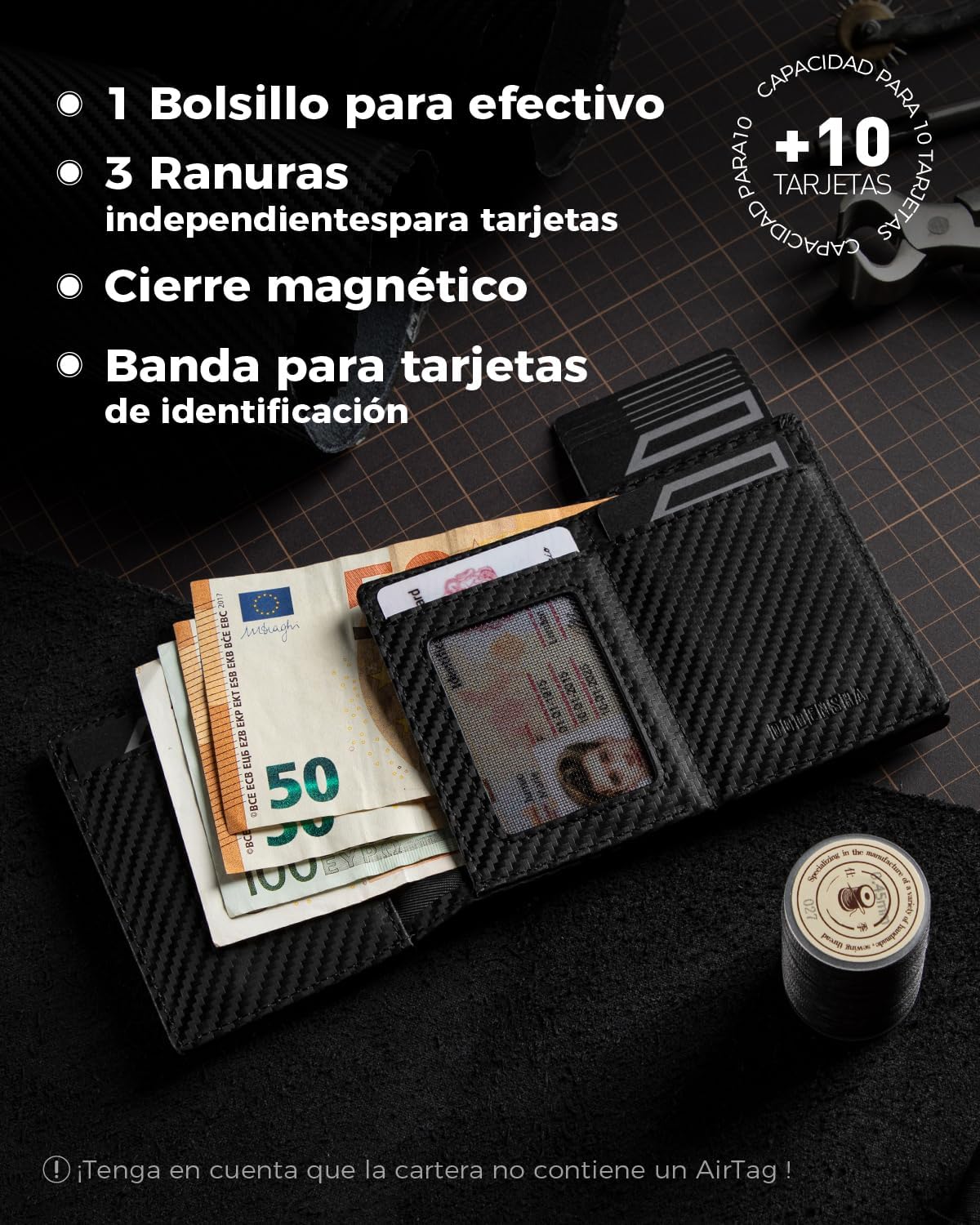 Thumbnail 2 de DODENSHA® AirTag* Tarjetero RFID con Estilo y Protección 🪙