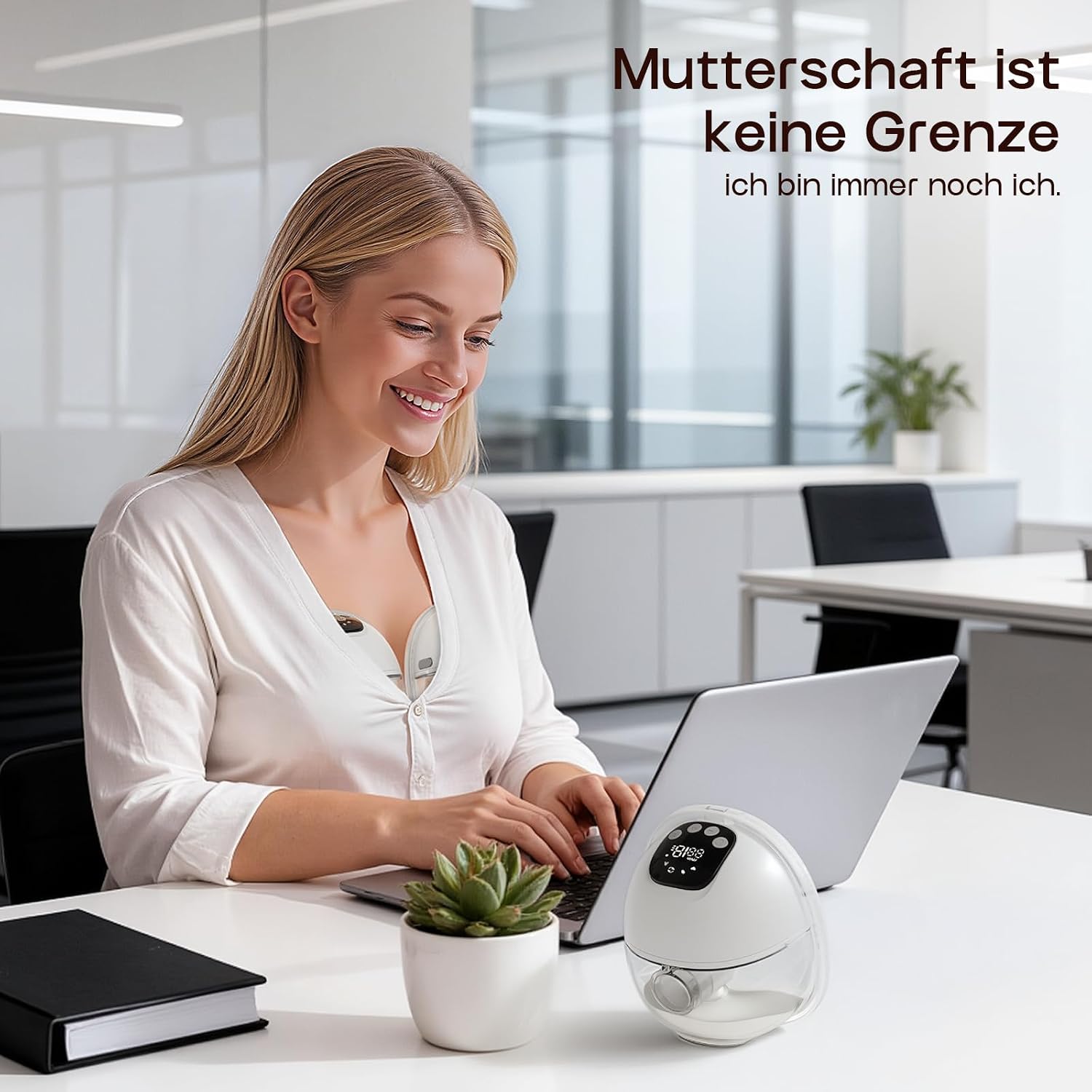 Thumbnail 2 de Milchpumpe Elektrisch, Tragbar Doppel-Milchpumpen – Handsfree, 4 Modi, 12 Stufen, BPA-frei, leise & leicht (2 Stück, 19/21/24 mm Trichter) – Ideal für neue Mamas